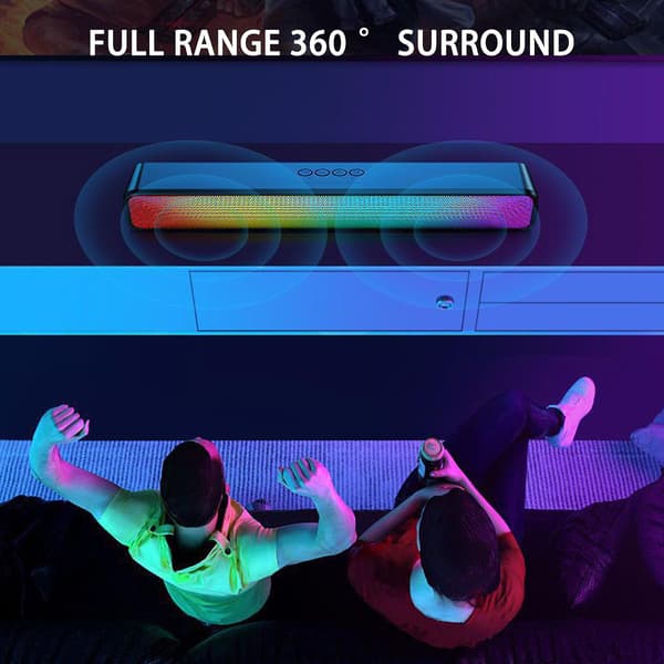 Udsalg Trådløs Bluetooth-højttaler Intelligent Bas, RGB Farvelysstribe Bil Computer Kort Lyd, Velegnet Til Hjemmet Som Gaver