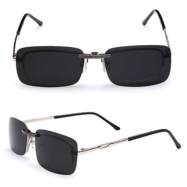 Klipsilliset aurinkolasit Metalli Ruskea 37x59mm Ruskea