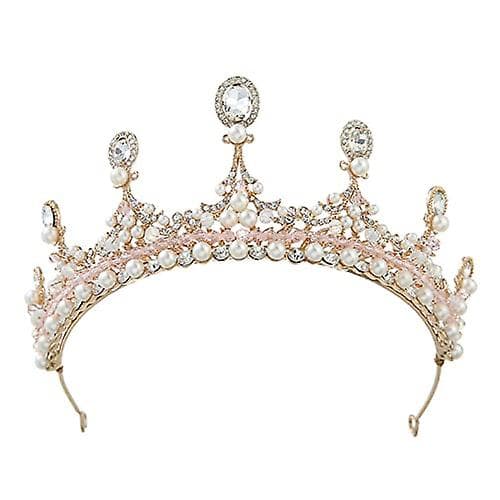 Jenter Krystall Tiara Prinsesse Kostyme Krone Hodebånd Brude Bryllup Håndlagde Hårpynt