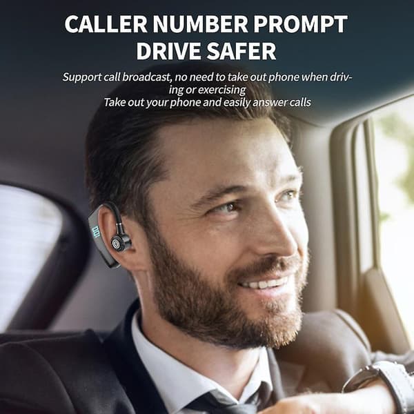 Lang standby-virksomhet Bluetooth-øretelefon trådløs Bluetooth5.2-hodetelefoner vanntett sportøretelefon håndfri samtale ørepropper headset