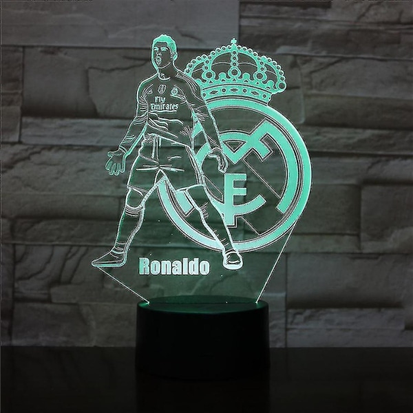 Bordlampe Anime børneværelse Ronaldo 3d led natlys