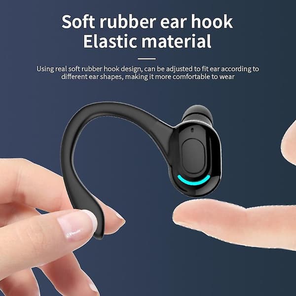 Lang standby Bluetooth5.2 headset trådløs forretningsøretelefon sport Bluetooth-hodetelefoner Hifi Mini Earhook ørepropper med mikrofon for Ios Android Phon
