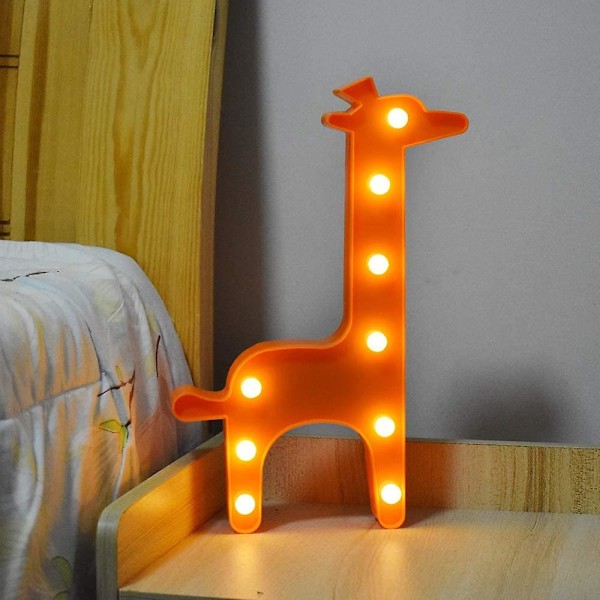 Söt Giraffformad LED Nattlampa Djurformad Nattlampa För Sovrum. Spjälsäng