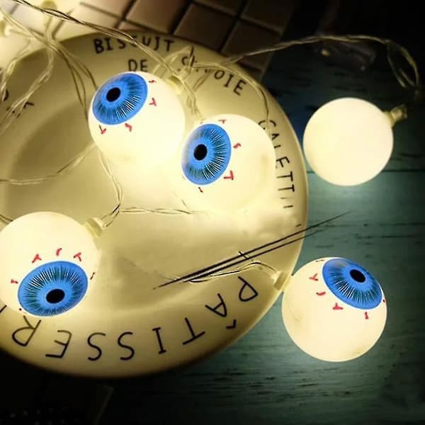 Halloween lyskæde 3m 20 LED'er til Halloween dekorationer øjeæble
