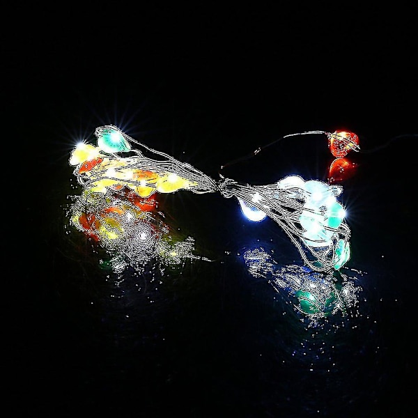 Batteridriven ljusslinga med 50 LED-hjärtan, 5 m, för fester, festivaler och jul