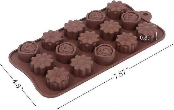 KISNEG Gummiformar, 2 st Blommiga Silikonformar Sockerkubform Kakdekoration Fest & Bröllopspresent