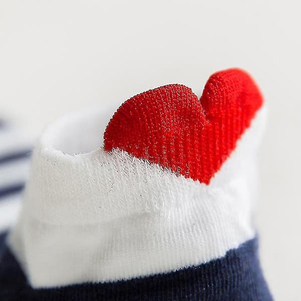 S Cute Socks Fe Socks Striped Boat Socks Heel