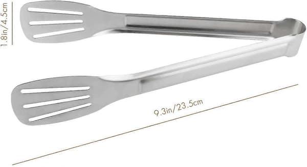 Serveringstänger Köks Tänger,Buffé Tänger, Rostfritt Stål Mat Tång Serveringstång,9 tum 4 Pack)