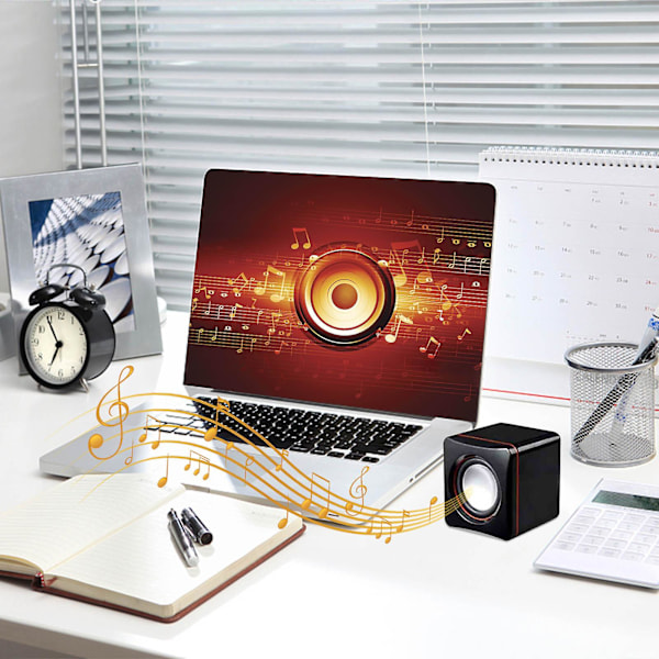 Computerhøjttalere Laptop Lille Højttaler Hjem Desktop Notebook Mini Multimedia Usb Kablet Lyd Udsalg（Sort）