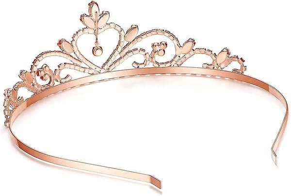 Prinsess-tiara med strass för bröllop - guld