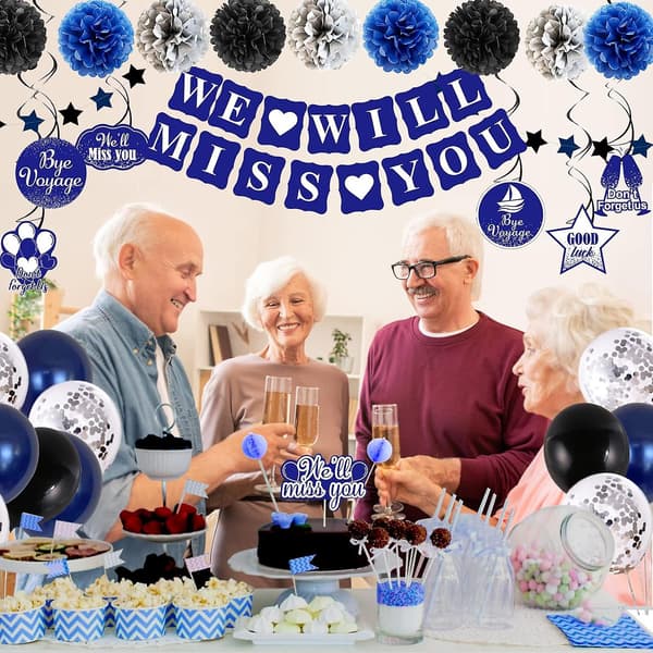 Farvelfest Dekorationer - Banner Og Pensionsballoner