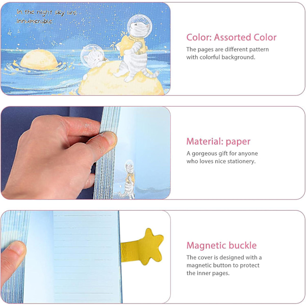 Vattenfärgsblanka och Premium Pappersvaror Stängning Hand Unik Flickor Bok Praktisk För Lås Resa Anteckningsbok Konto Gåvor Design Stil Dagbok Magnetisk