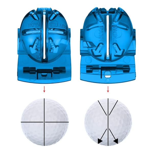4 Stycken Golfbollsmarkör Linjal Golfbollsmarkör (Blå)