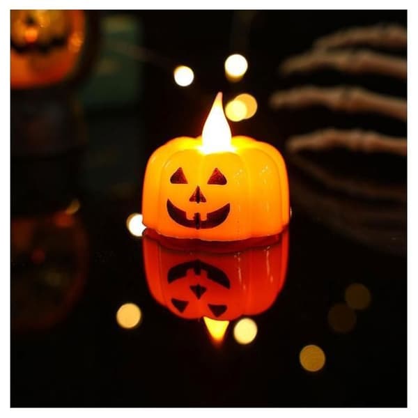 12-delt græskar Halloween-lys sæt, LED græskar lanterne, lysende græskar lanterne, festdekorationslanterne hvid XXS