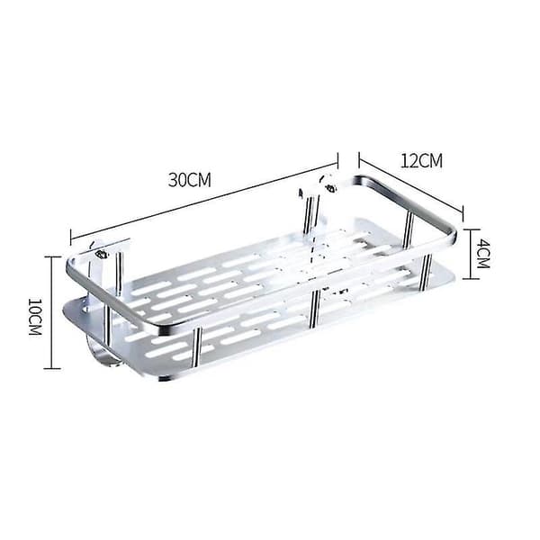 Badrumshyllan Badrumshyllan Duschbaskor Badrum Självhäftande Duschyllan 2 Krokar Utrymme I Duschen Organizer Aluminium Ingen Spik Ingen Dripp
