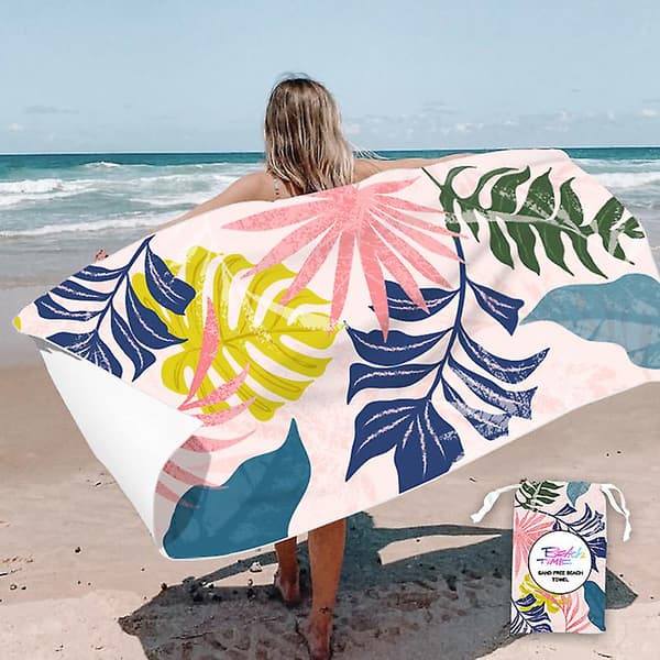 Strandhåndkle, mikrofiberhåndkle, badehåndkle stort 160x80cm