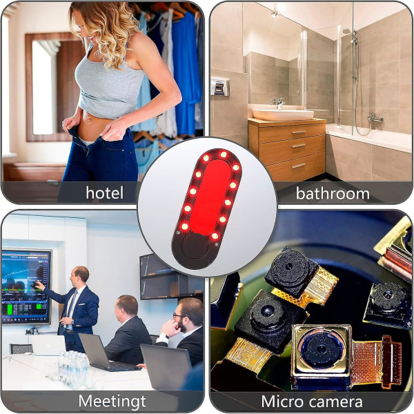 Trådlös infraröd kameradetektor, spionkameradetektor i miniatyr, lämplig för hotell, hyreshus, omklädningsrum