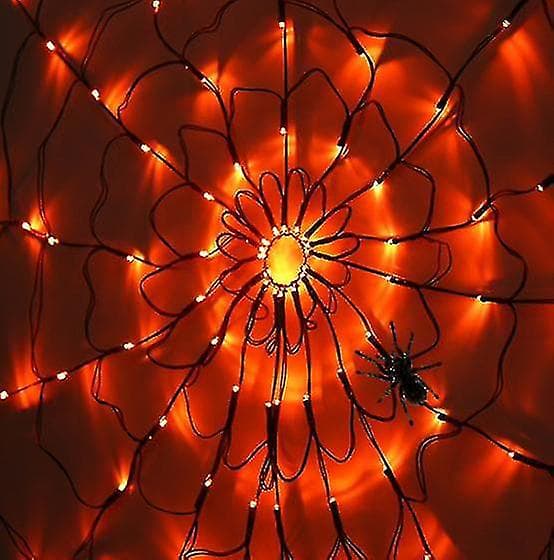 Halloween-dekorationslys Edderkoppespind Led Edderkoppespindlys