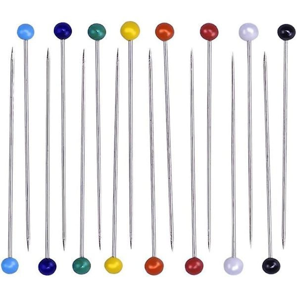 800 st 3,5 cm Runda Pärlhuvudsstift Klädsömnadsstift Corsage Florister Bröllop Sy Nål (flerfärgad)