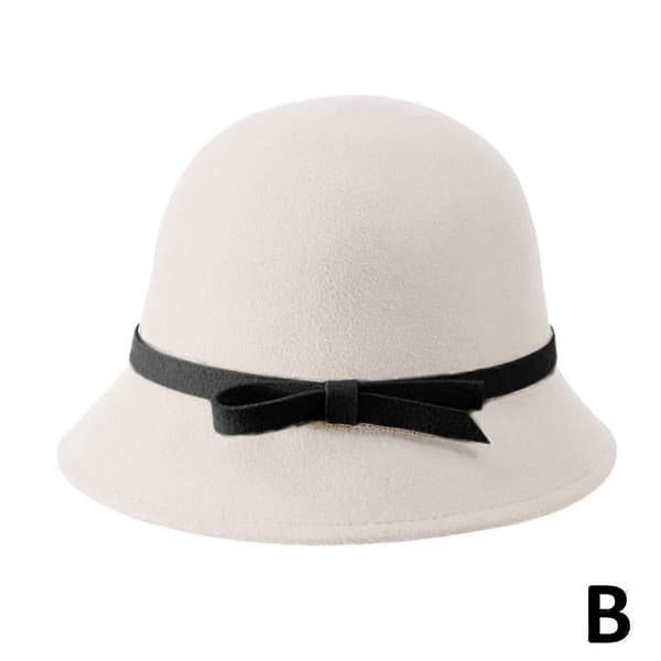 Fransk hatt i Hepburn-stil, mångsidig liten fiskarhatt i elegant stil White