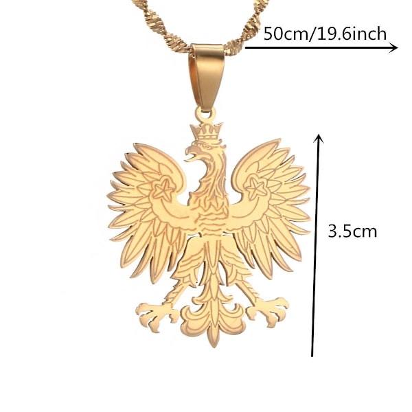 Polen Symbol Örn Hänge Halsband Polska Polacker Smycken För Kvinnor