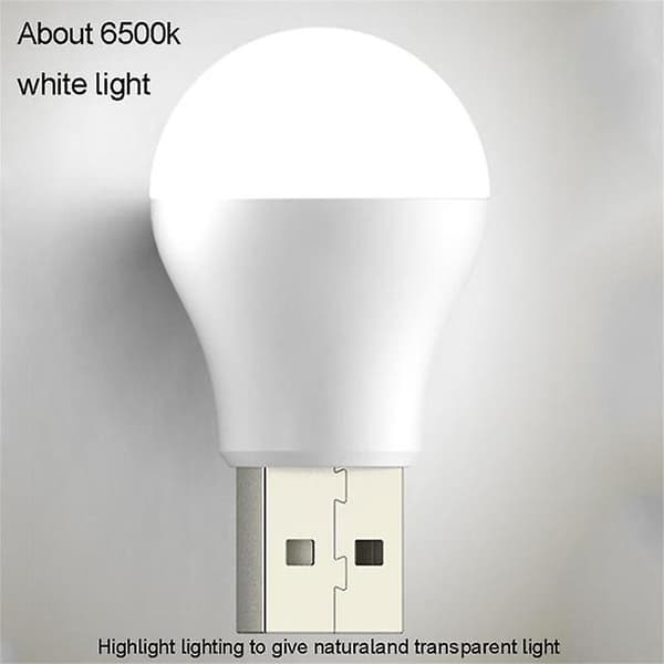 Usb nattlys Led-lampe Mini Usb-lys Bærbar Mini-lys Bærbare lys Boklys Mini Rund Nattlys Øyebeskyttelse Lys Pultboklys