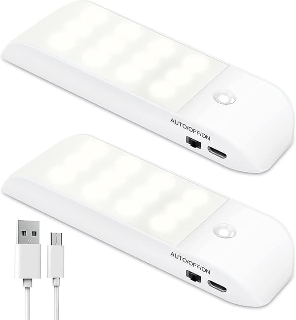 Nattlampa med rörelsesensor och skymningssensor, [2 st] Nachtlampe Present