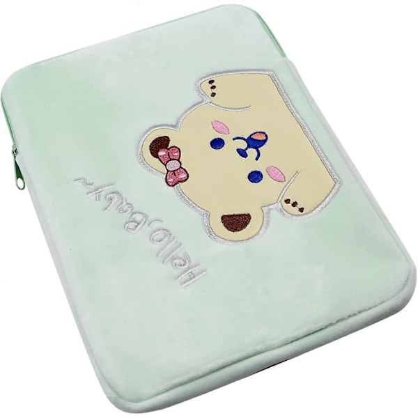 Plush Bär Laptopfodral 9-11 Tum iPad Skyddande Väska Tablettfodral Notebook Förvaringspåse för Kvinnor Flickor