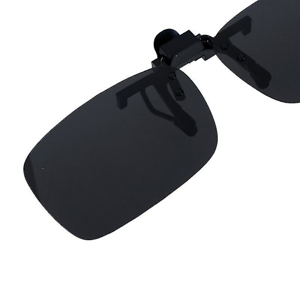 Clip-on polariserade dag-natt-glasögon med fällbart objektiv för körning (gul, medium)