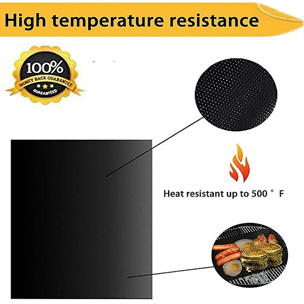 Grillmåtte til gasgrill 50x40 sæt med 6, grillmåtte til grill, grillmåtte til grill