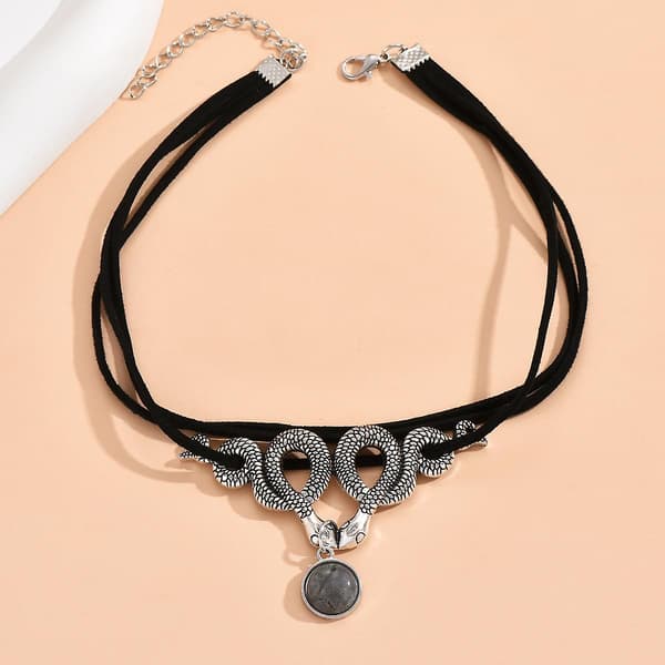 Dww-Labradorit orm choker halsband choker halsband orm halsband trolldom gotisk halsband