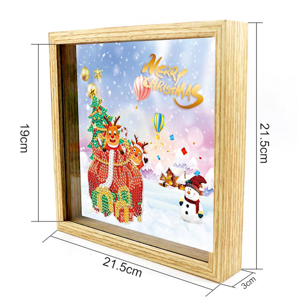 Dww-21.5x21.5x3cm DIY täydellinen timanttimaalaus, DIY timanttikirjontapossupankki, DIY unelma-amuletit käsintehty DIY timantti-timanttikanvasristipisto