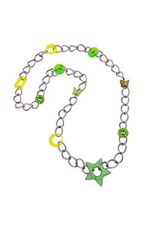 Halsband Oliv-mint-lime-gröna Pärlor - Gl01072