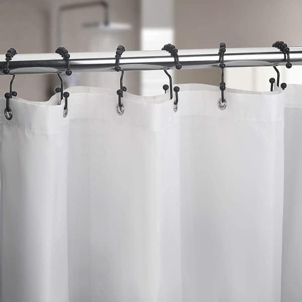 12-pack rostbeständiga duschdraperiringar i metall
