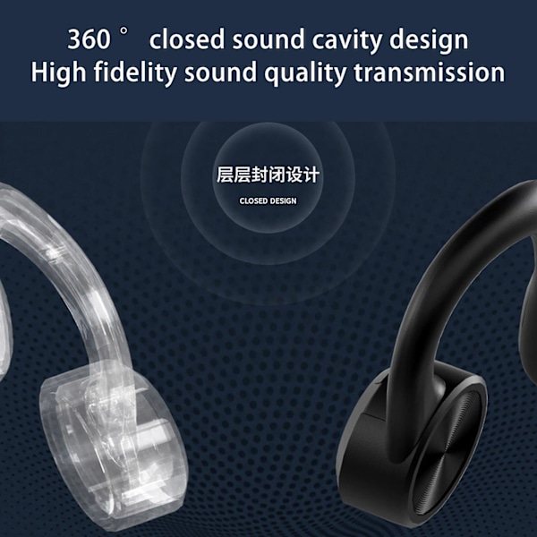 HIFI Benledning Trådlösa Hörlurar Uppgradering Bluetooth 5.1 Benledning Stöd SD-kort Headset Stereo Hörlurar Sport Maximal Komfort