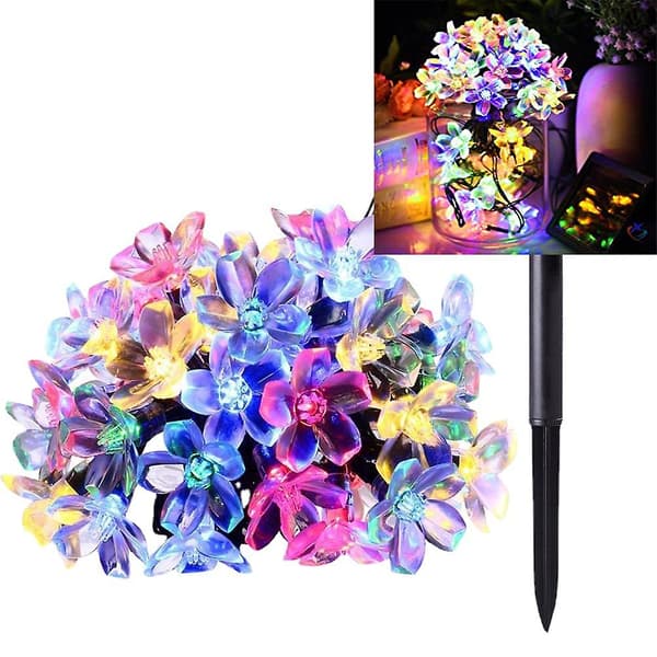 Solcelledrevne blomsterlys utendørs 6,5 m 30 LED-lys Solcelledrevne lys utendørs 8 moduser IP65 vanntett