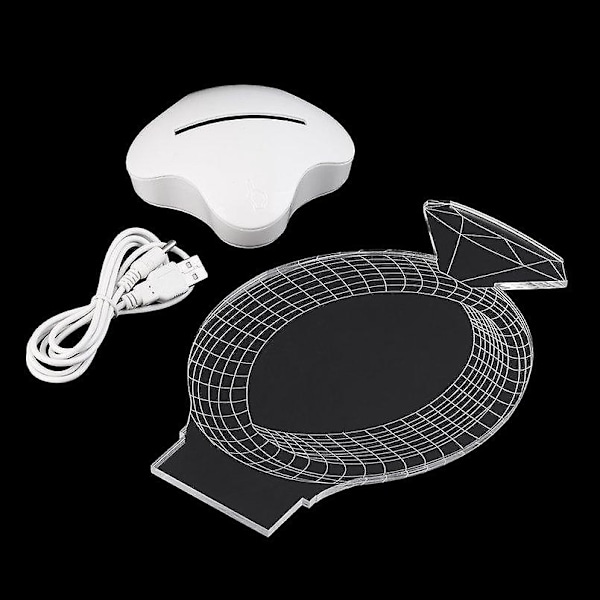 Szw led akryl nattlampa bordslampa hem dekorativ belysning led 3d illusion visuell fantasi ljus romantisk atmosfär lampor