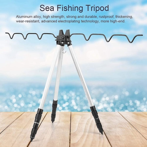 Universal fiskespö stativ aluminiumlegering teleskopisk fiskespöhållare portabel justerbar hopfällbar fiskespöhållare