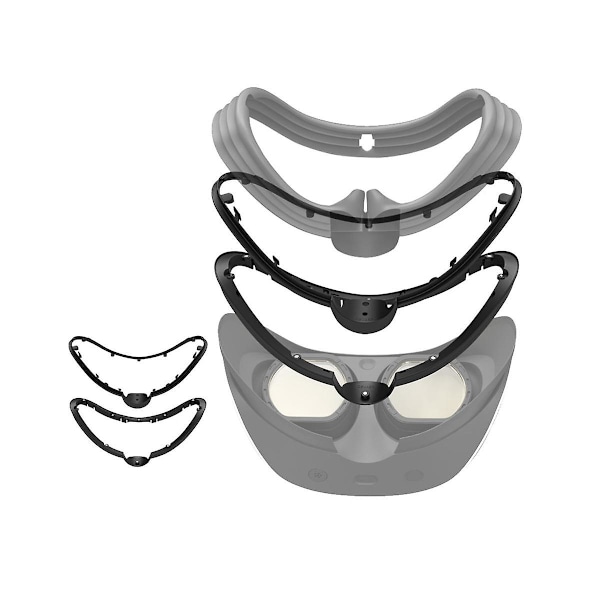 VR-ansiktsmaskersättning Ansiktsplatta för PSVR2-headset Magnetiskt ansiktsgränssnittsfäste för PS VR2 VR-tillbehör（Svart）