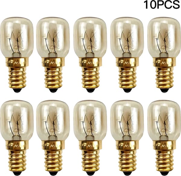10 x Philips 25W SES E14 Små skruvlock Pygmélampor > 300°C Mikrovågsugn/ugnsspecifika glödlampor Pack