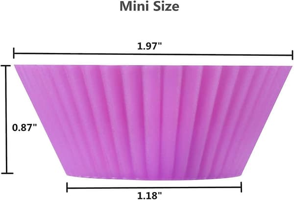 2 Tums Mini Silikon Bakformar Muffinsformar, Återanvändbara och Icke-klibbiga Mini Muffinsformar, Mini Chokladhållare Tryffelformar, 24-pack, 6 Levande Färger