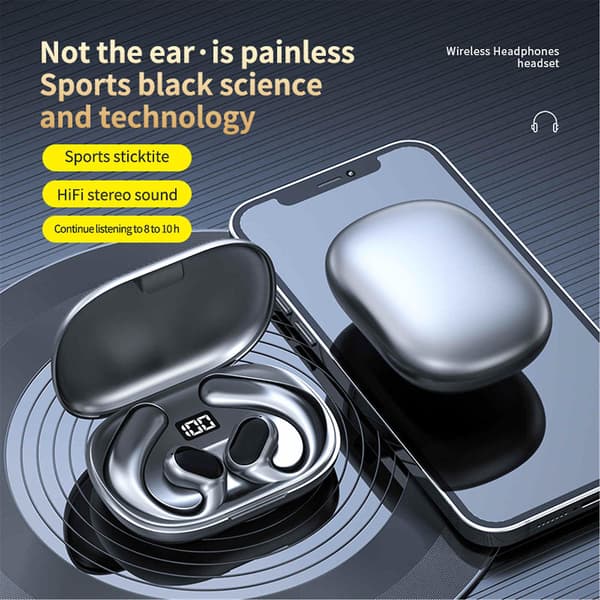 Konduktions Bluetooth-headset som inte sitter i örat Ows Sports Bluetooth-headset Hängande öra Typ Superlång batteritid