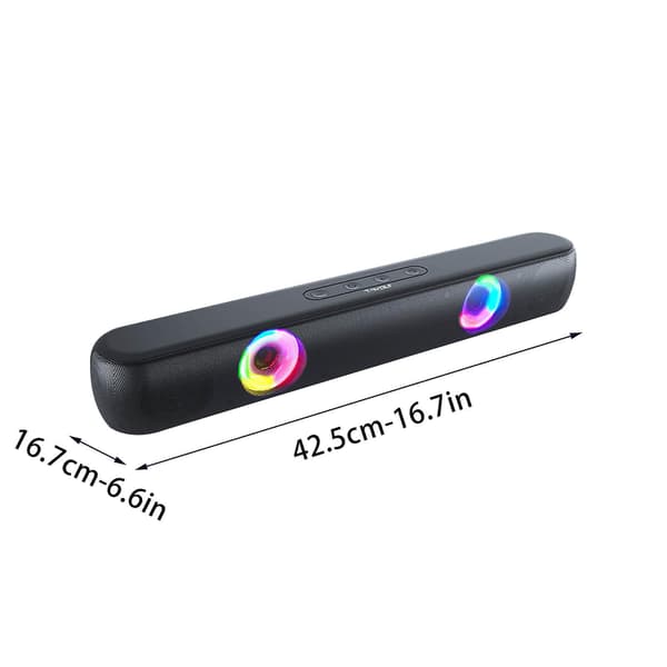Trådløs Bluetooth-høyttaler med lang subwoofer (gratis størrelse, svart)