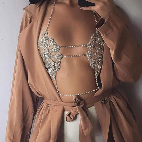 Mote Body Chain Glitrende Nattklubb Body Tilbehør Smykker For Kvinner Jenter（Sølv）