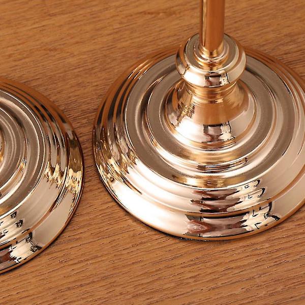 Dekoration för Jul-taperljusstakar, Set om 3 Guld Ljusstakar, Retro Modern Dekorativ Gåva