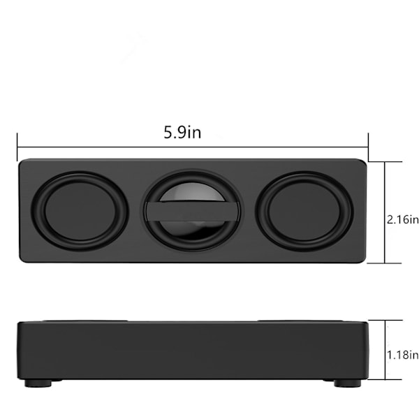 Rydning Desktop Computer Mobiltelefon Bluetooth Audio Bærbar PC Desktop Høytaler Hjem Mini Kablet Subwoofer