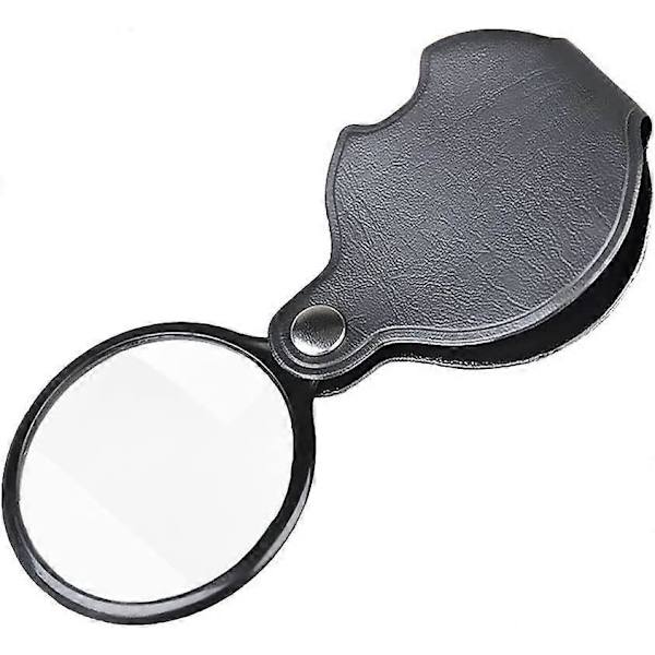 Mini Vikbar Fickförstoringsglas med 10X Lupp 60mm Diameter Förstoringslins för Att Läsa Tidning, Bok, Tidskrift, Vetenskapsklass, Hobby, Smycken, Inspektion
