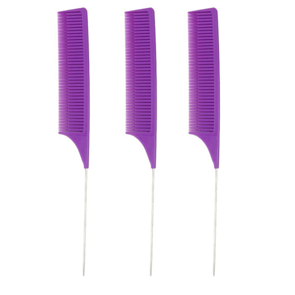 ABS Fin Sektionering Väv Högdagsljus Foliering Hårkam För Kammar Stift Svans 3PC（PP）
