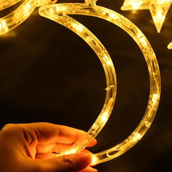 Julepynt LED Pære Lyskæde Dekorative Gardinlys Bryllup Neonlys