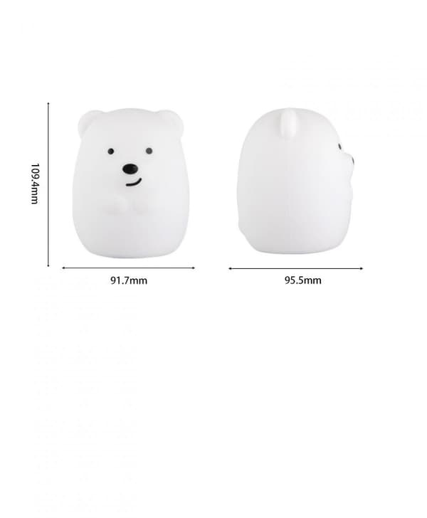 Børneværelse Natlys Til Baby, Børn Silikone Lampe Med 8 Cha